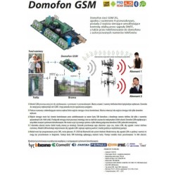 Domofon GSM - moduł dla 4 abonentów, 2 wyjścia